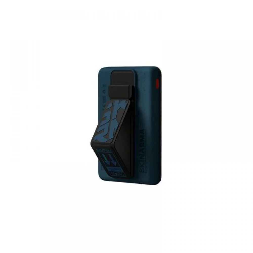 Skinarma Magnetic Powerbank 5000 mAh 20W Usb-C Pd With Smart Grip Stand - Blue - Tashqila Skinarma Magnetic Powerbank 5000 mAh 20W Usb-C Pd With Smart Grip Stand - Blue - Tashqila